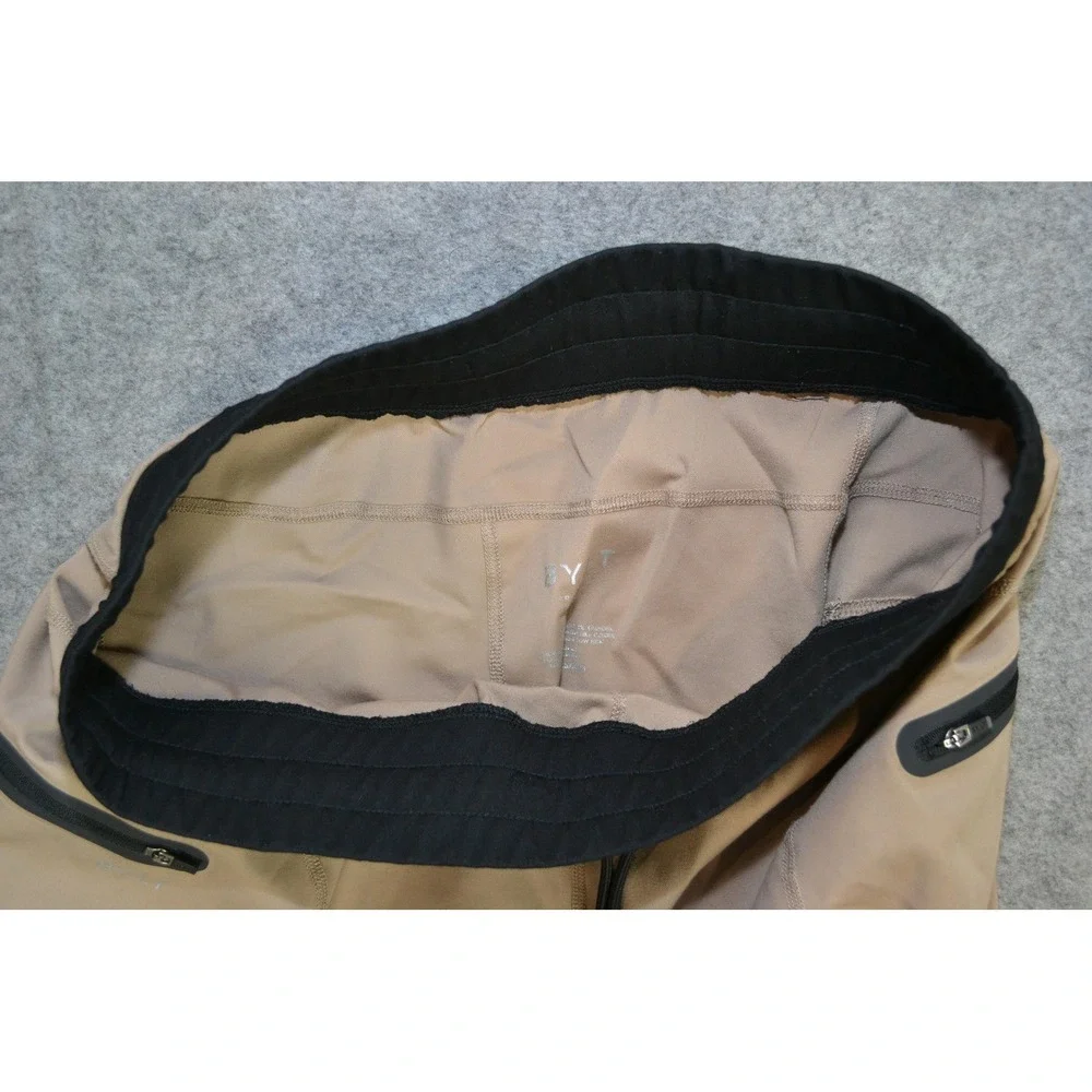 BYLT Premium Jogger Pants Mens XL Khaki Tan Zip Pocket‎ Drawstring Tapered Cuff